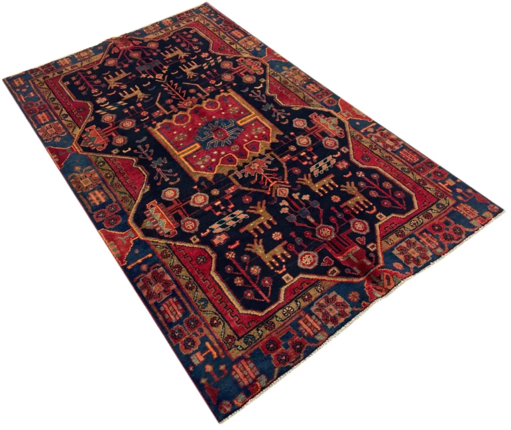 Perserteppich Hamadan 220 x 136 cm Wolle handgeknüpft