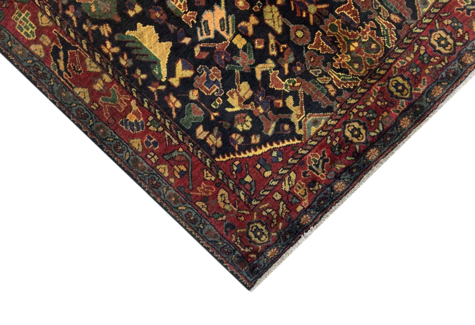 hamadan-teppich-223-x-132-cm-knotendichte-100000-350000-knoten-m-1-3 Perserteppich Hamadan 223 x 132 cm Wolle handgeknüpft