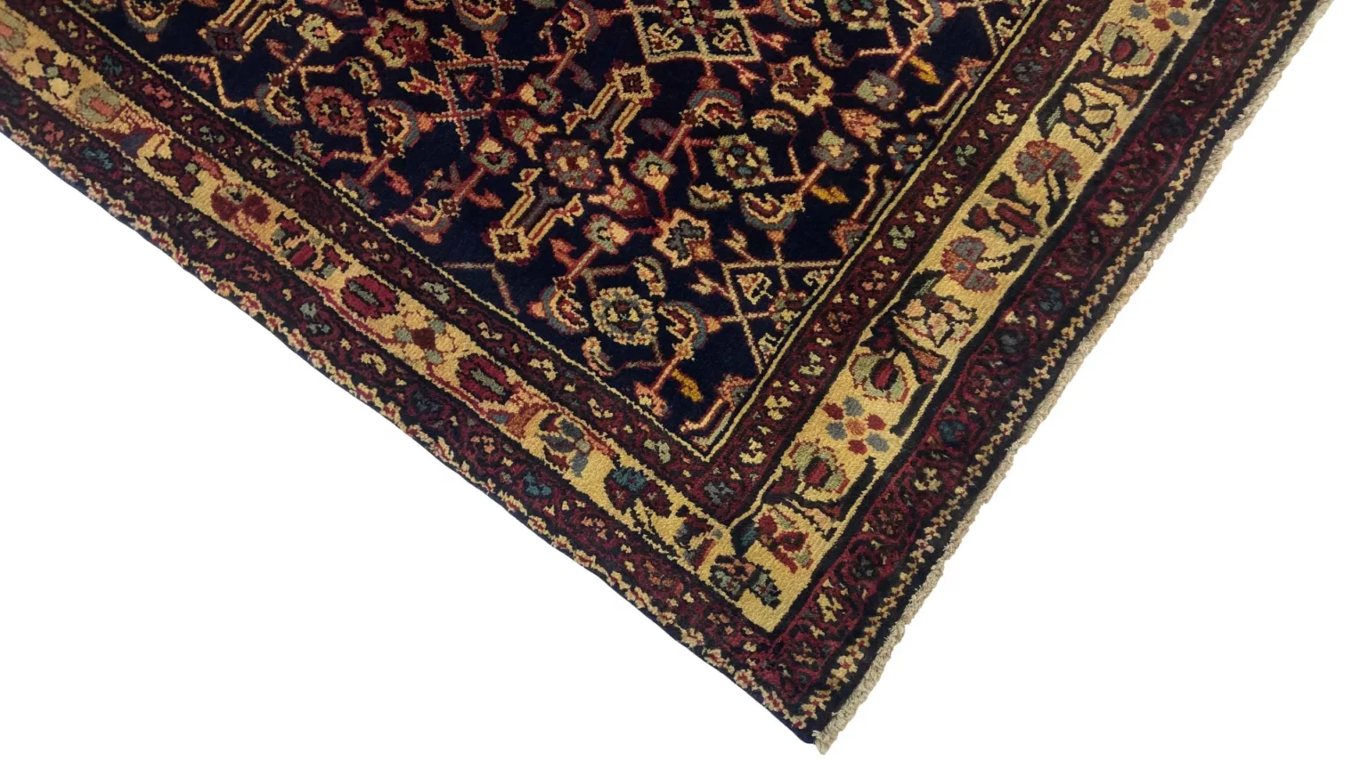handgeknupfter-hamadan-perserteppich-225-x-117-cm-knotendichte-100000-1-3 Perserteppich Hamadan 225 x 117 cm Wolle handgeknüpft