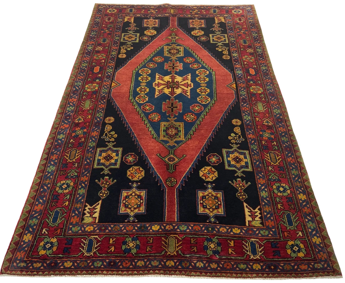 Perserteppich Hamadan 228 x 137 cm Wolle handgeknüpft