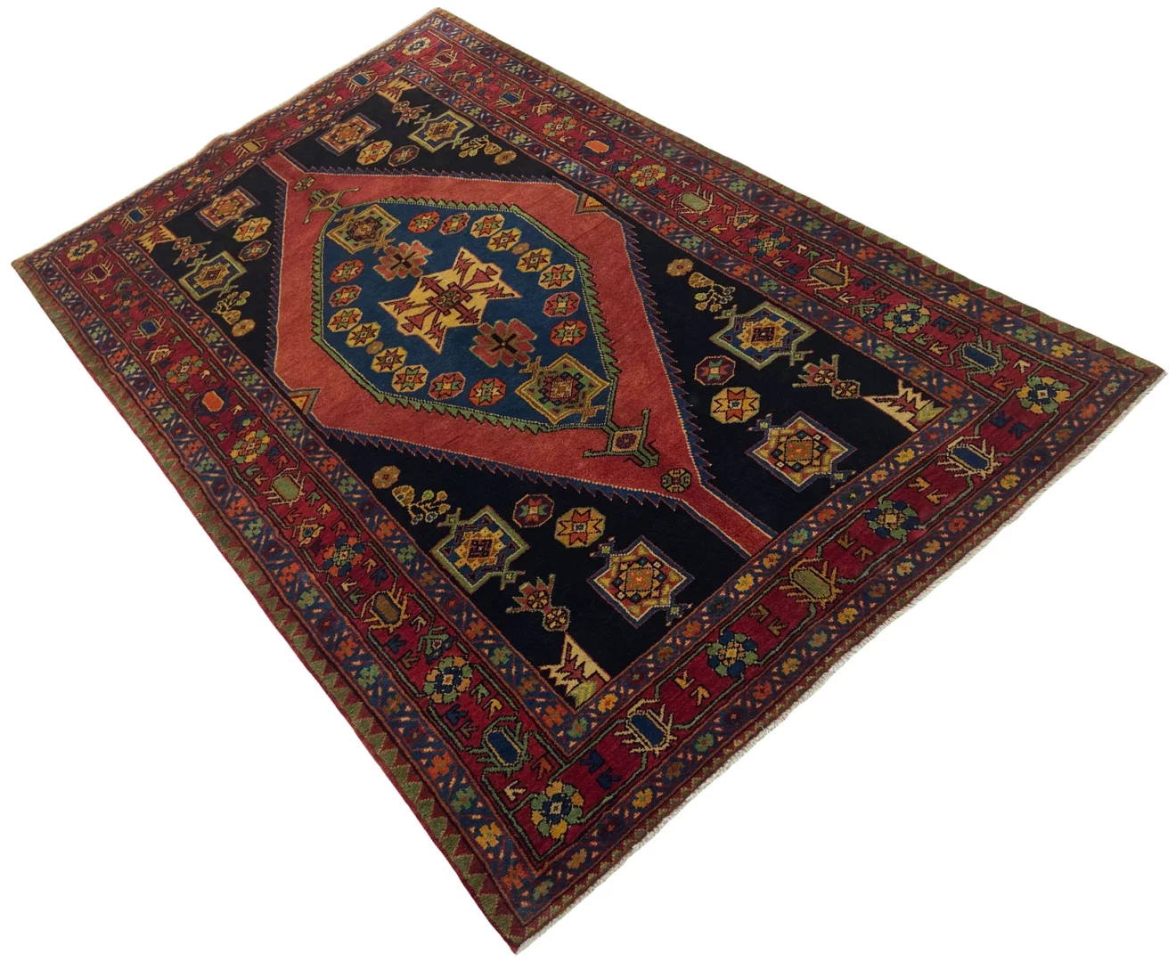 Perserteppich Hamadan 228 x 137 cm Wolle handgeknüpft