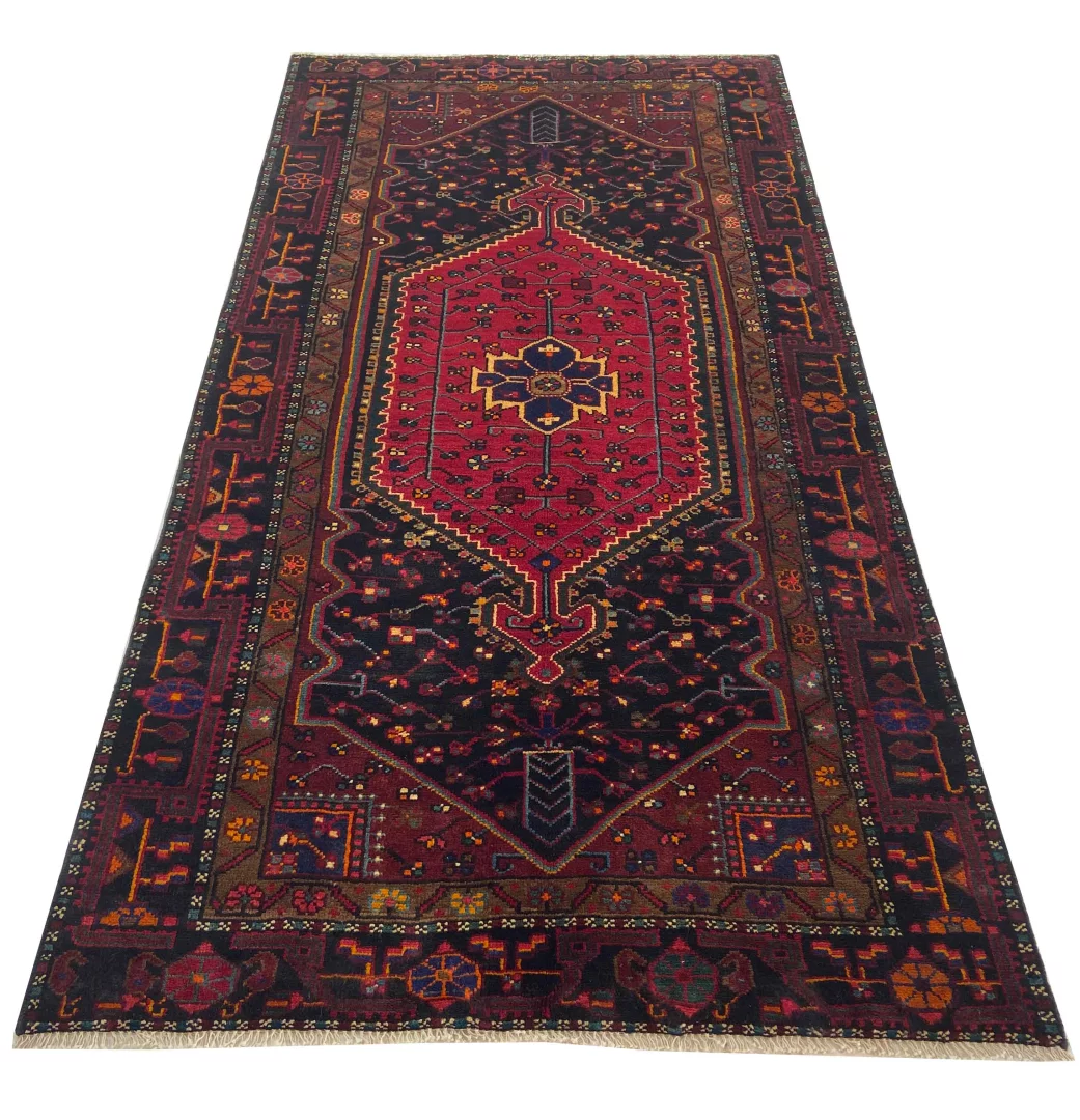 Perserteppich Hamadan 237 x 126 cm Wolle handgeknüpft