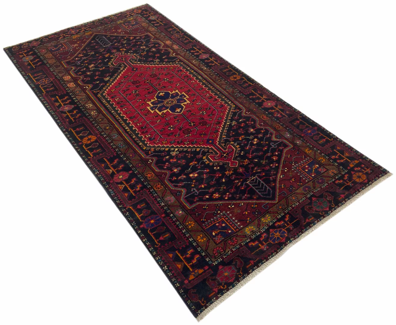 Perserteppich Hamadan 237 x 126 cm Wolle handgeknüpft