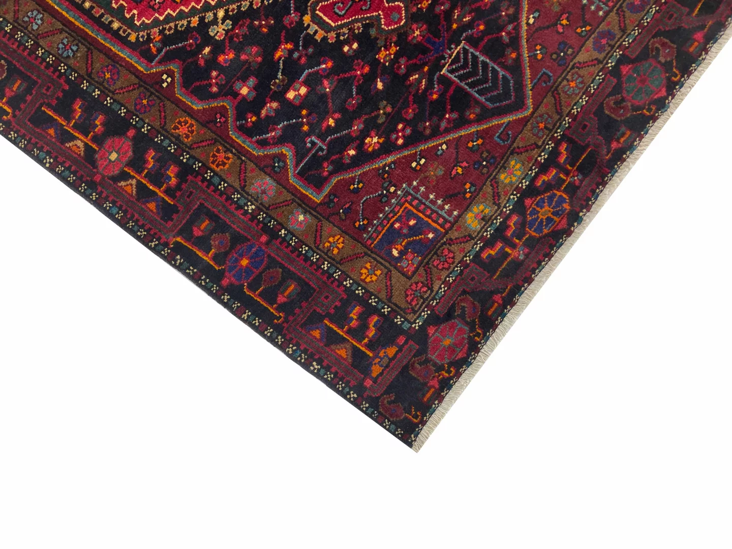 Perserteppich Hamadan 237 x 126 cm Wolle handgeknüpft
