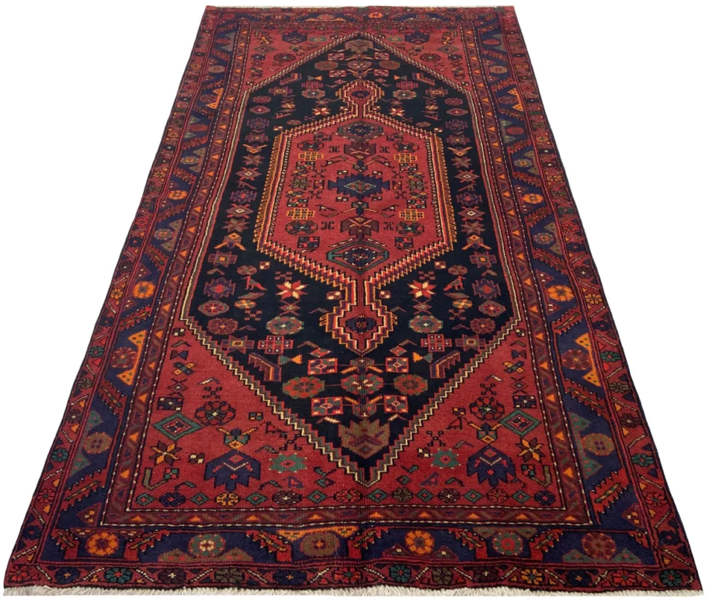 Perserteppich Hamadan 242 x 134 cm Wolle handgeknüpft