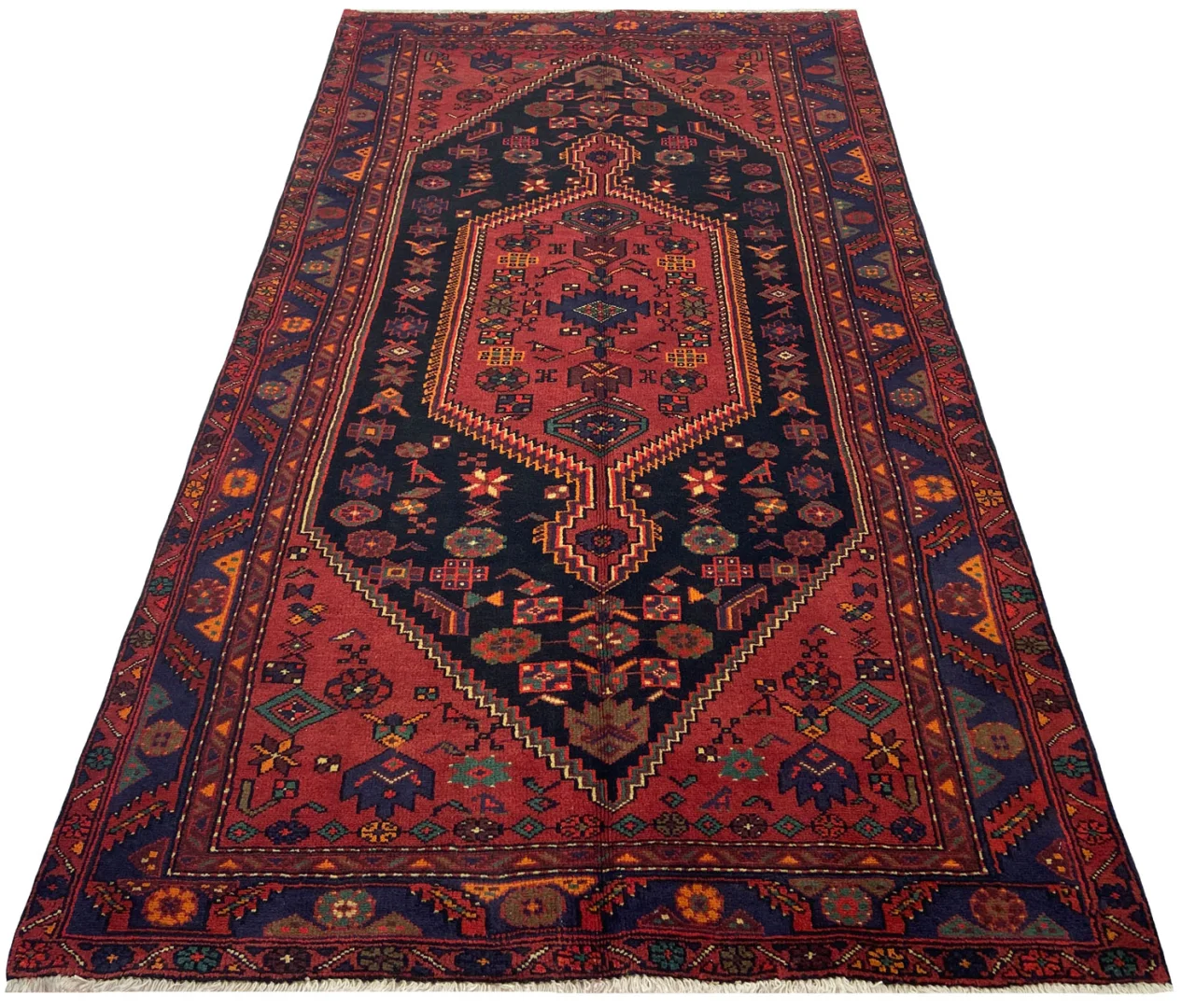 Perserteppich Hamadan 242 x 134 cm Wolle handgeknüpft