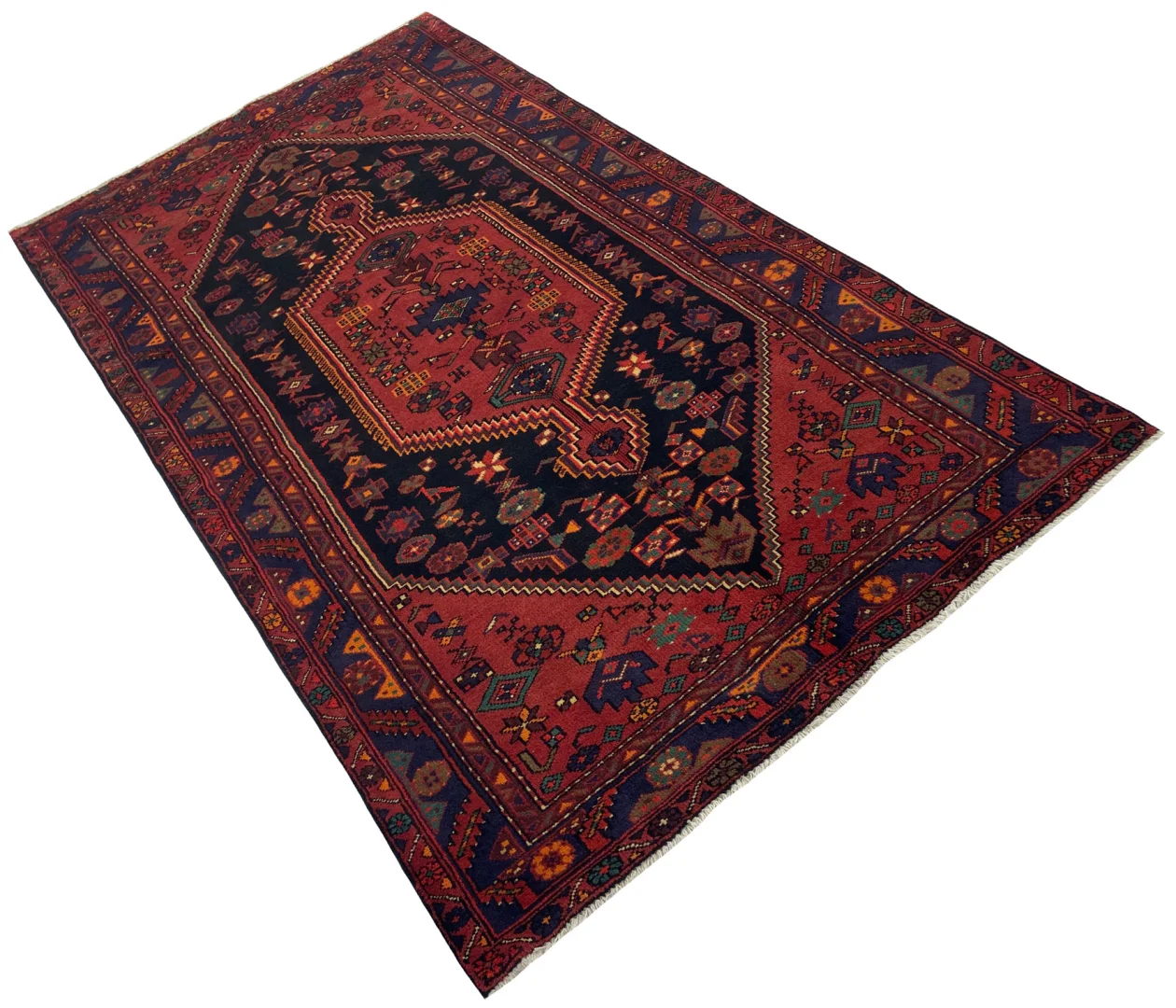 Perserteppich Hamadan 242 x 134 cm Wolle handgeknüpft