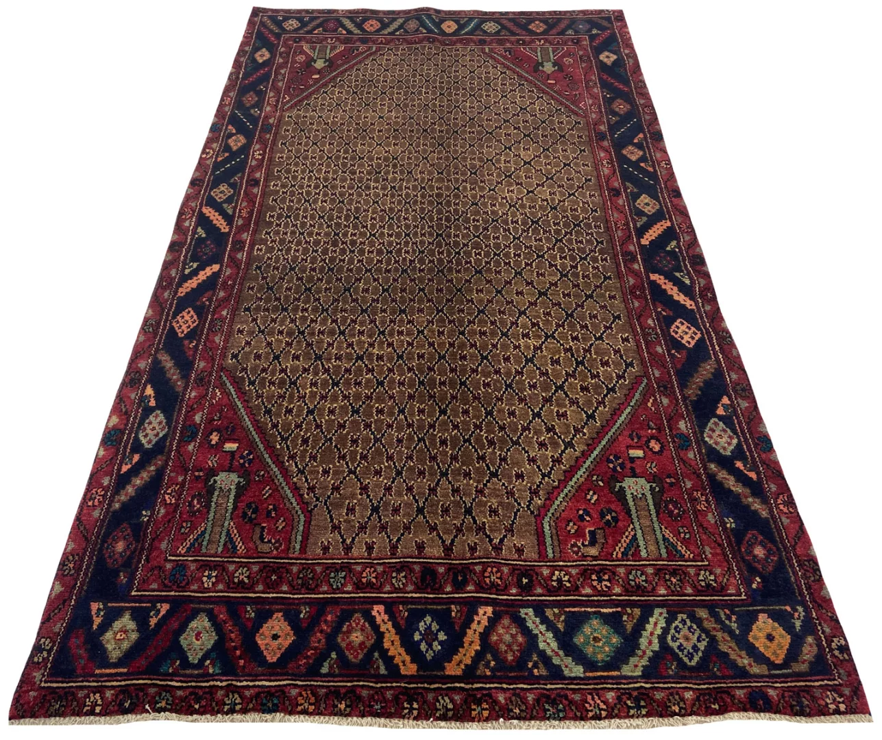 Perserteppich Hamadan 252 x 135 cm Wolle handgeknüpft