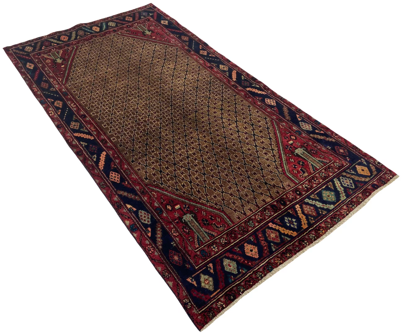 Perserteppich Hamadan 252 x 135 cm Wolle handgeknüpft