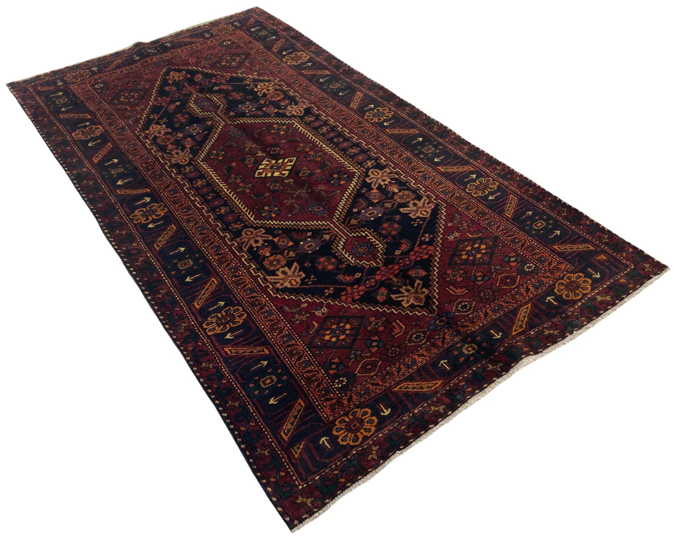Perserteppich Hamadan 256 x 144 cm Wolle handgeknüpft