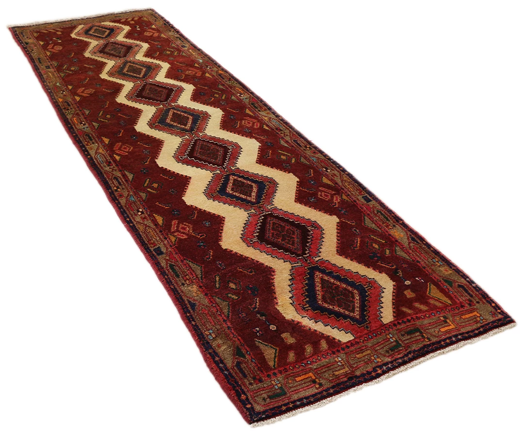 Perserteppich Hamadan 264 x 80 cm Wolle handgeknüpft