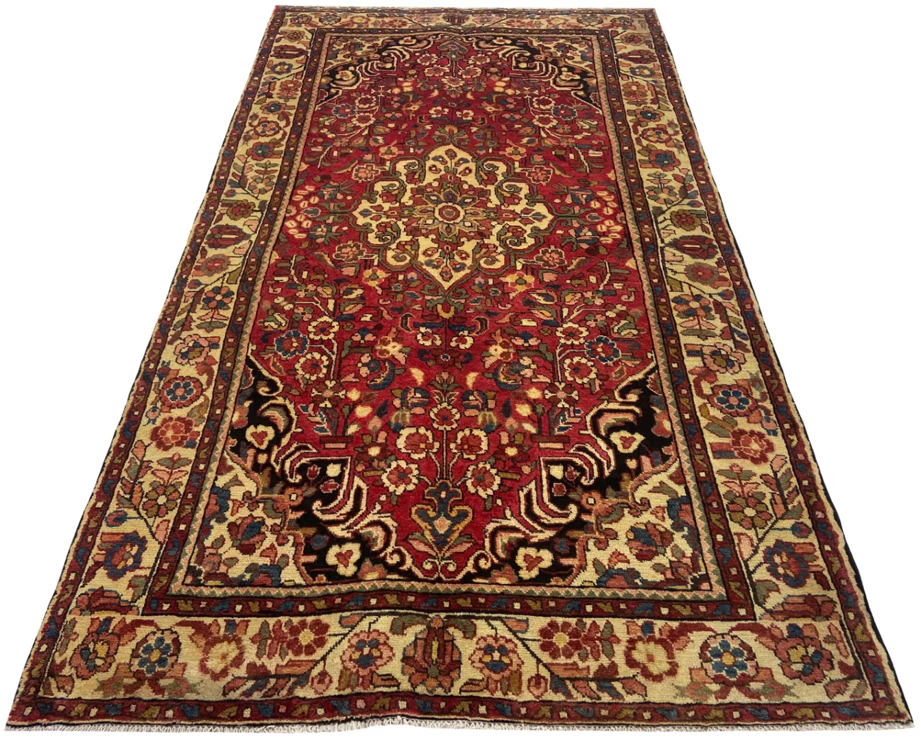 Perserteppich Hamadan 268 x 152 cm Wolle handgeknüpft