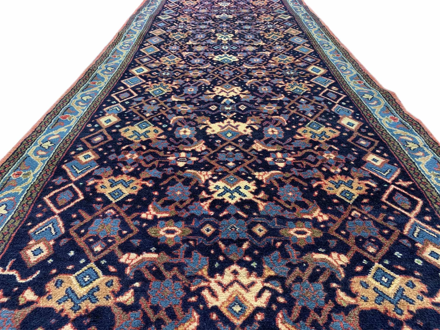 Perserteppich Hamadan 297 x 96 cm Wolle handgeknüpft