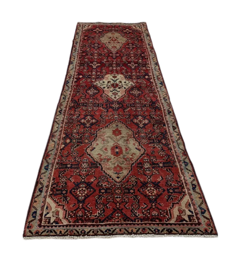 Perserteppich Hamadan 302 x 90 cm Wolle handgeknüpft