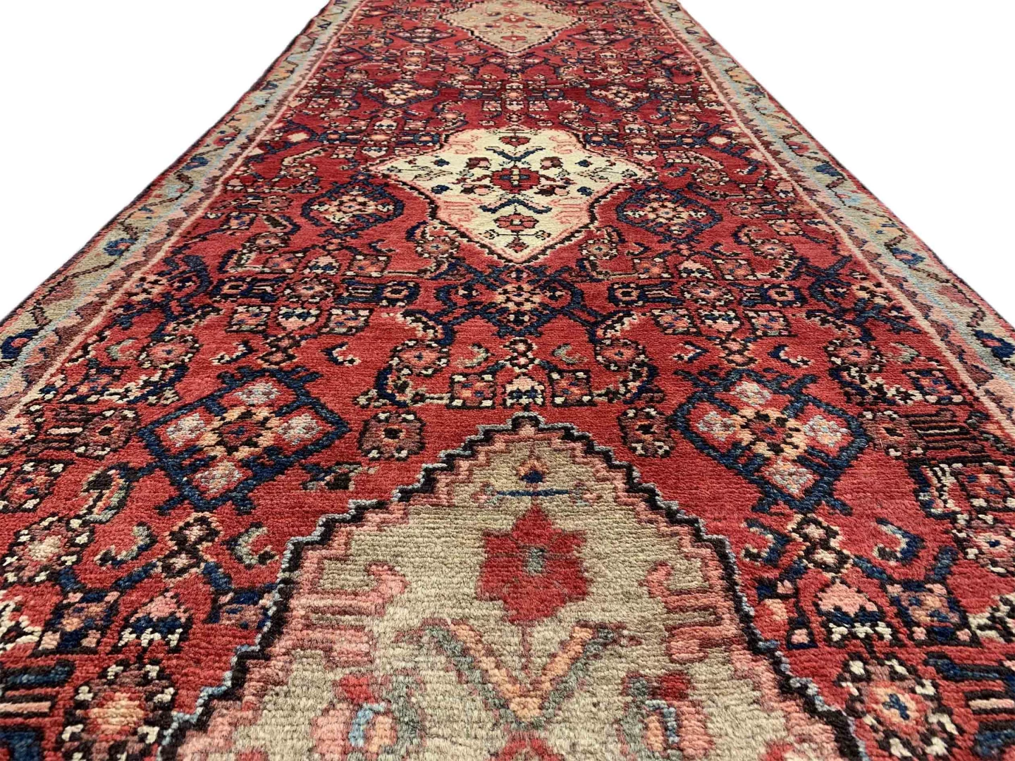 Perserteppich Hamadan 302 x 90 cm Wolle handgeknüpft