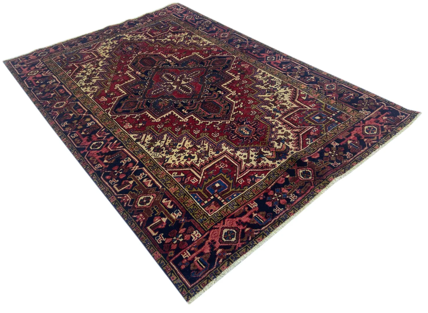 Perserteppich Heriz 277 x 195 cm Wolle handgeknüpft
