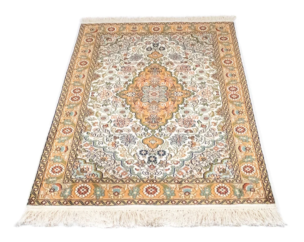 Orientteppich Nordindien 120 x 80 cm Kaschmir-Seide handgeknüpft