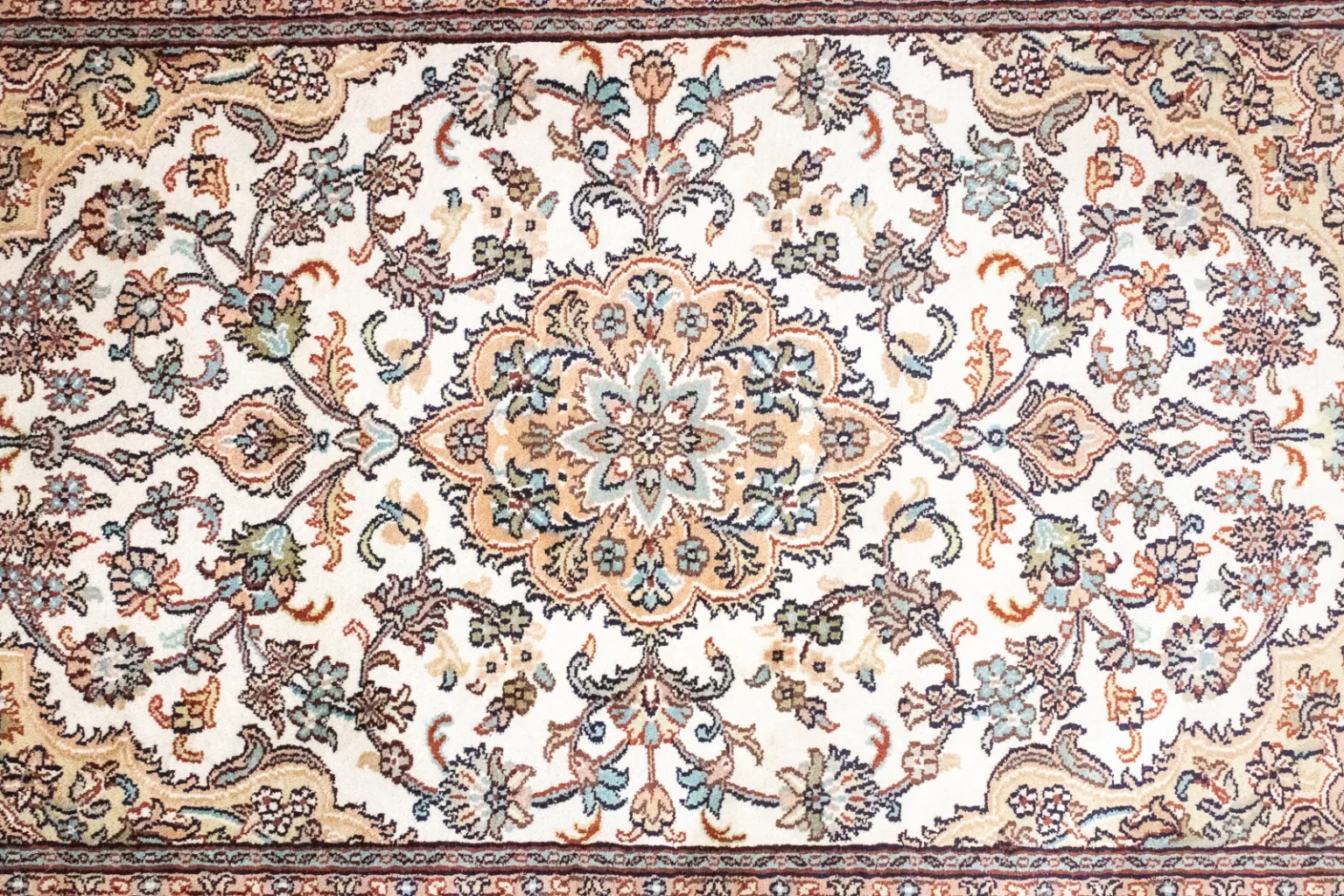Orientteppich 125 x 80 cm Kaschmir-Seide handgeknüpft