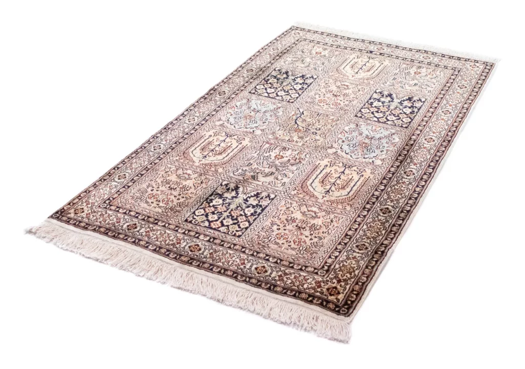 Orientteppich Nordindien 135 x 78 cm Kaschmir-Seide handgeknüpft