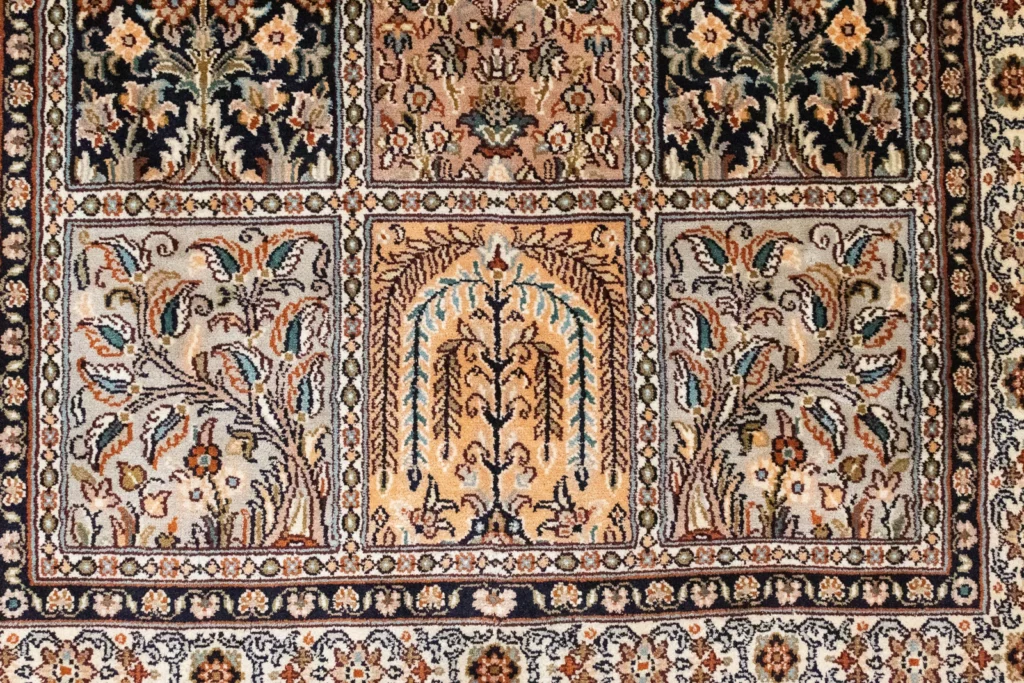Orientteppich Nordindien 135 x 78 cm Kaschmir-Seide handgeknüpft
