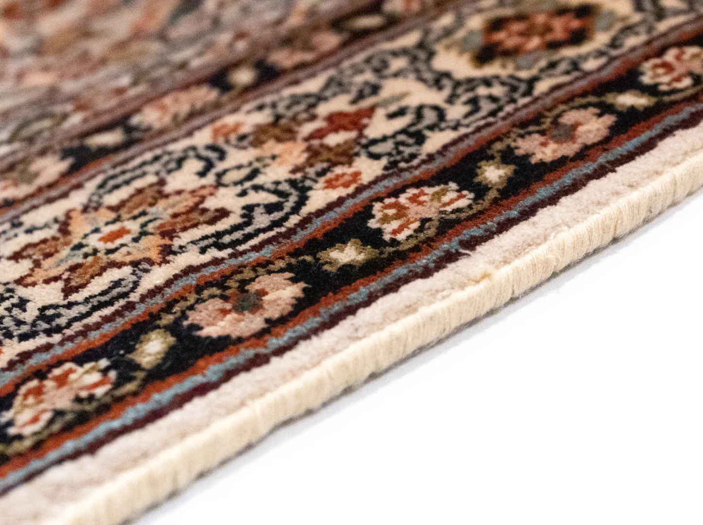 Orientteppich Nordindien 135 x 78 cm Kaschmir-Seide handgeknüpft