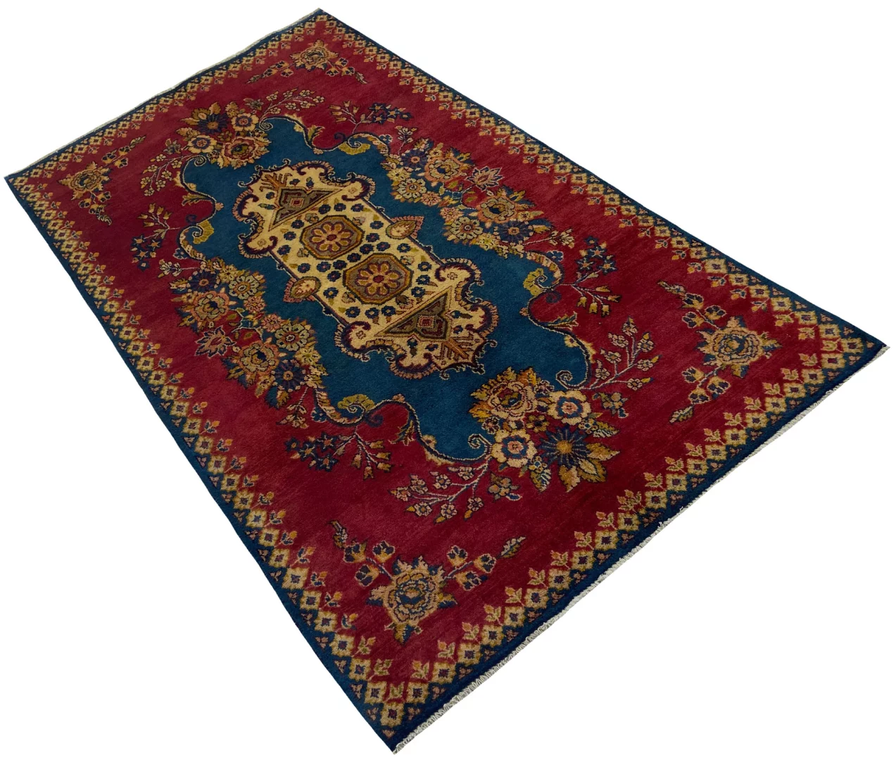 Perserteppich Kashmar 196 x 112 cm Wolle handgeknüpft