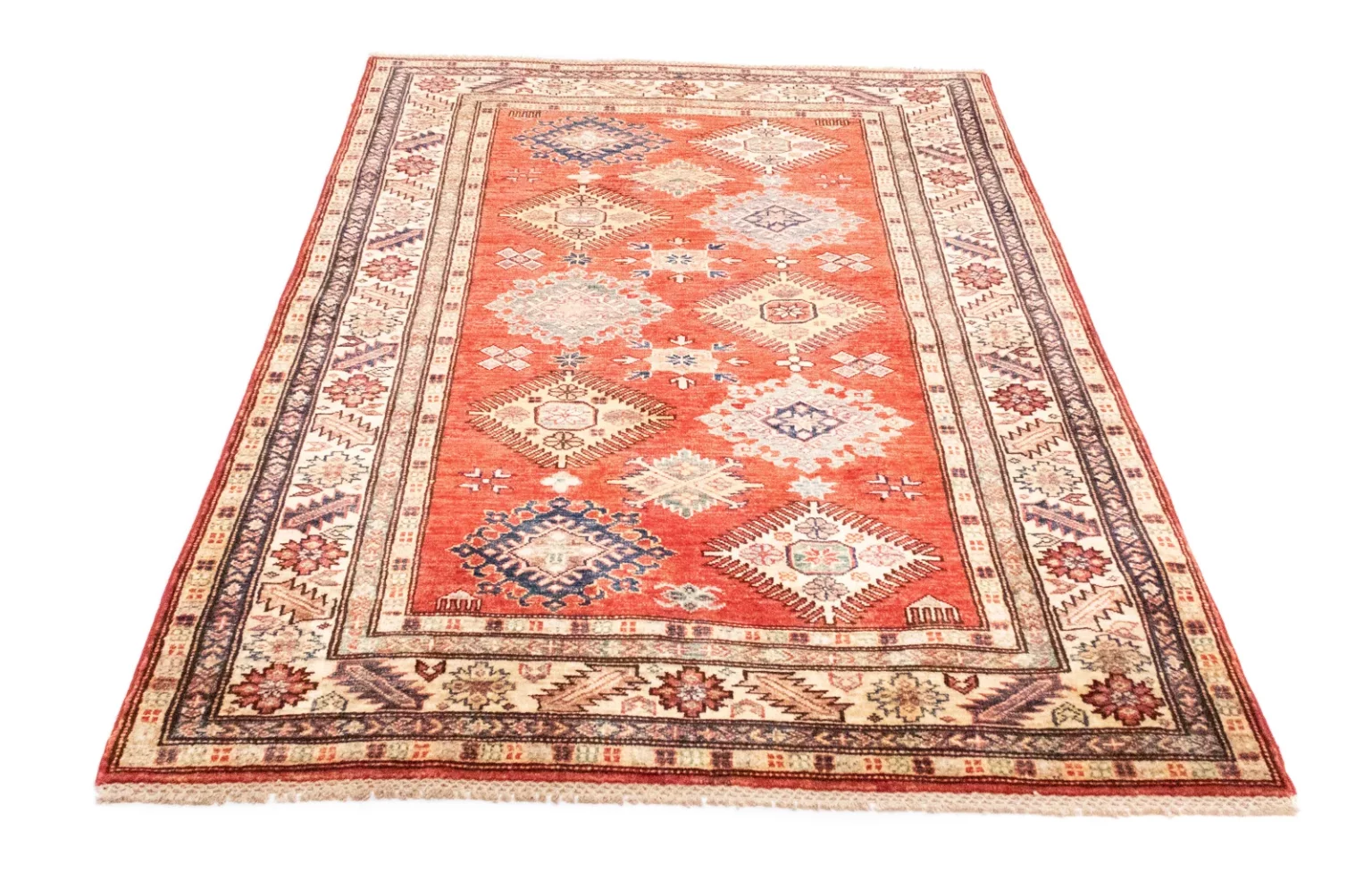 Orientteppich Kazak 185 x 122 cm Wolle handgeknüpft
