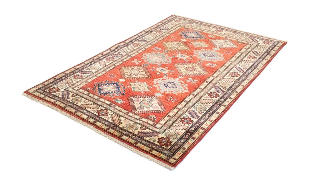 Orientteppich Kazak 185 x 122 cm Wolle handgeknüpft