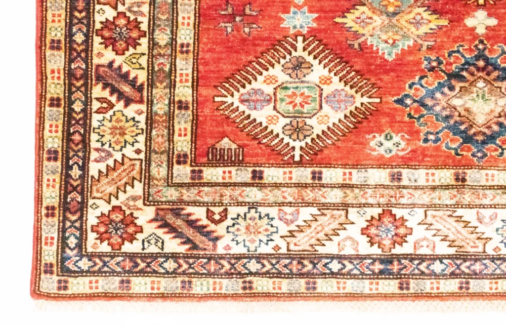 Orientteppich Kazak 185 x 122 cm Wolle handgeknüpft
