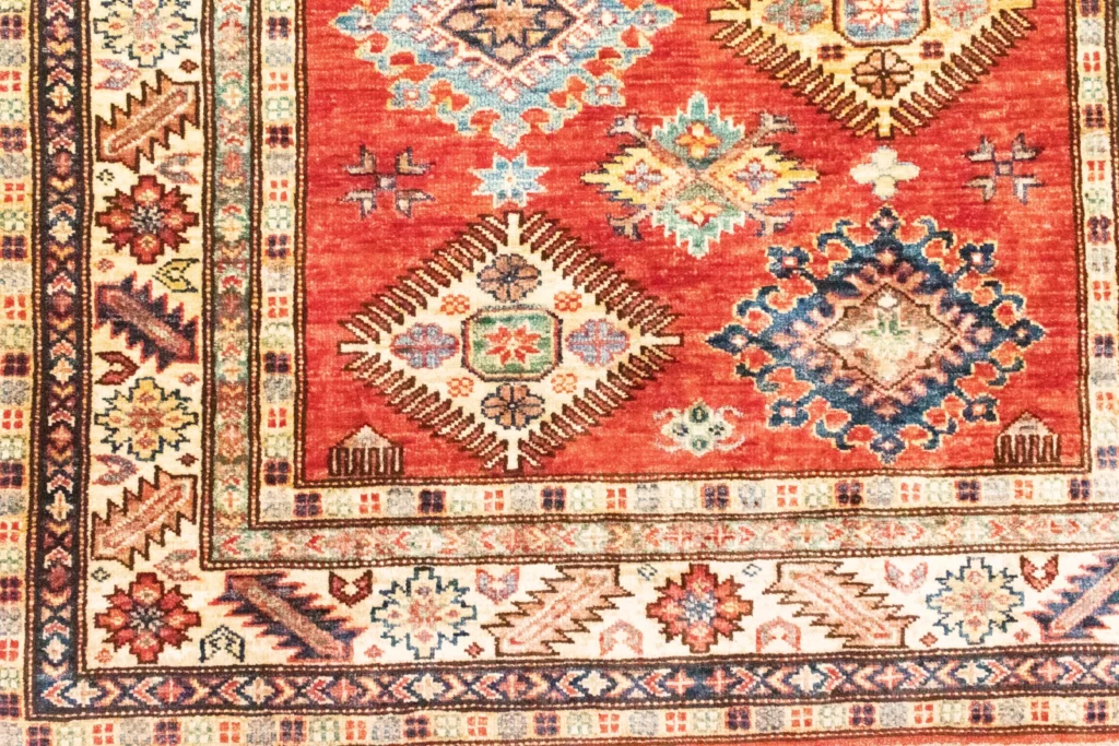 Orientteppich Kazak 185 x 122 cm Wolle handgeknüpft