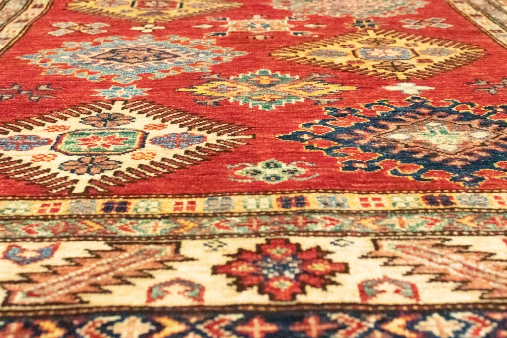 Orientteppich Kazak 185 x 122 cm Wolle handgeknüpft