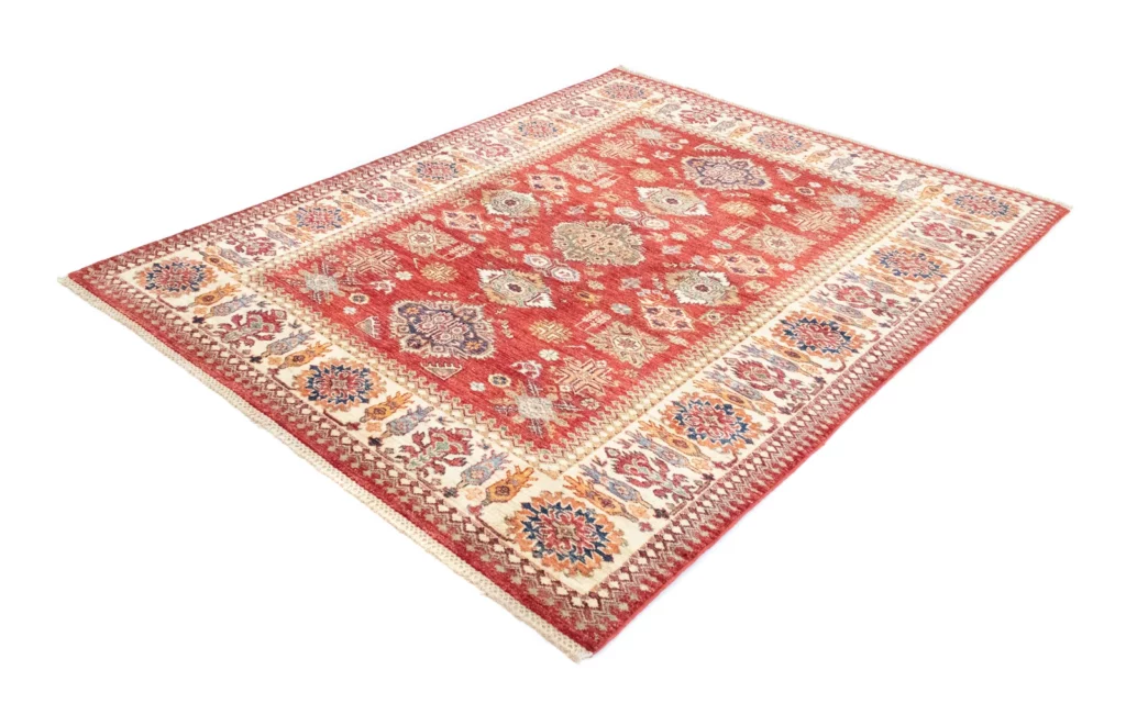 Orientteppich Kazak 199 x 158 cm Wolle handgeknüpft