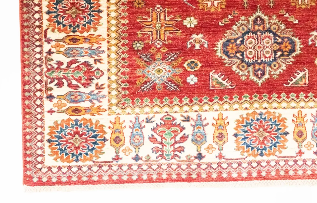 Orientteppich Kazak 199 x 158 cm Wolle handgeknüpft