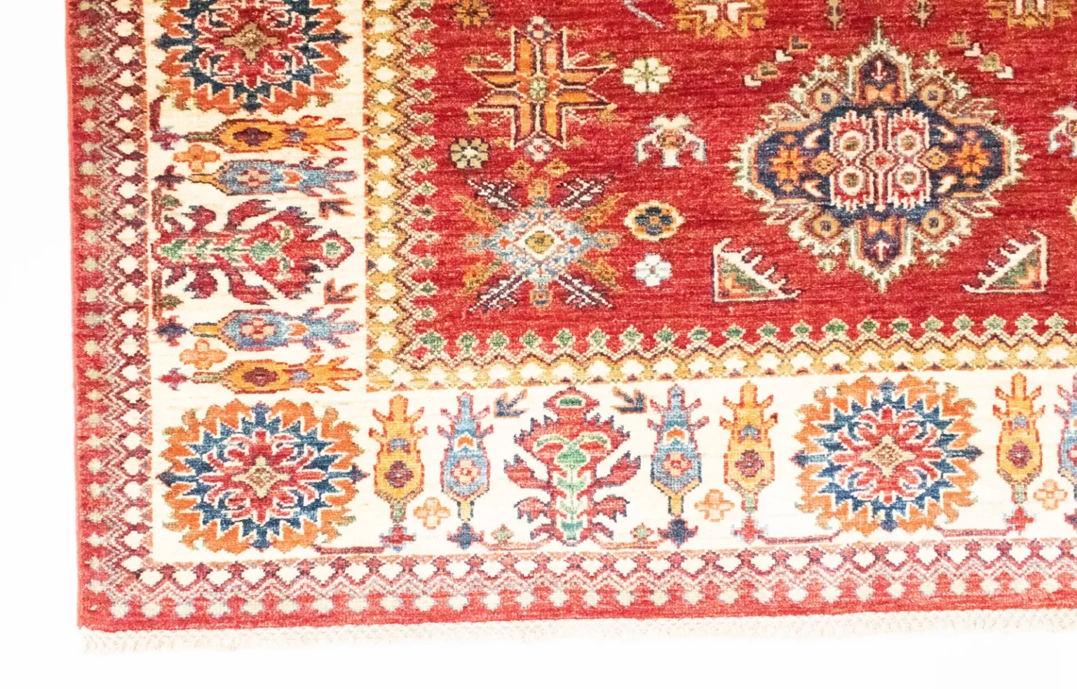 Orientteppich Kazak 199 x 158 cm Wolle handgeknüpft