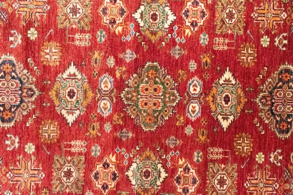 Orientteppich Kazak 199 x 158 cm Wolle handgeknüpft