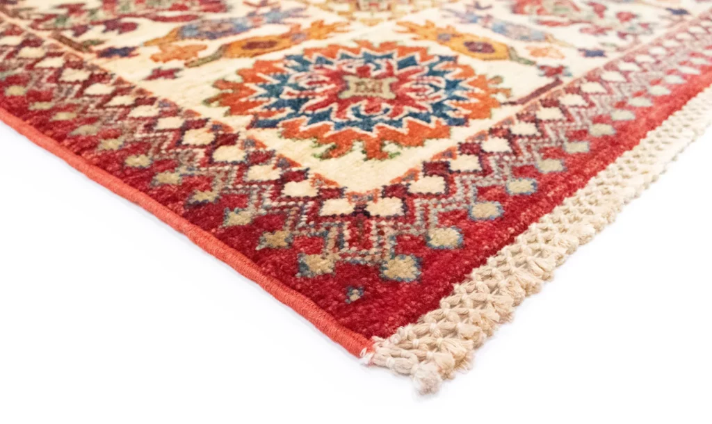 Orientteppich Kazak 199 x 158 cm Wolle handgeknüpft