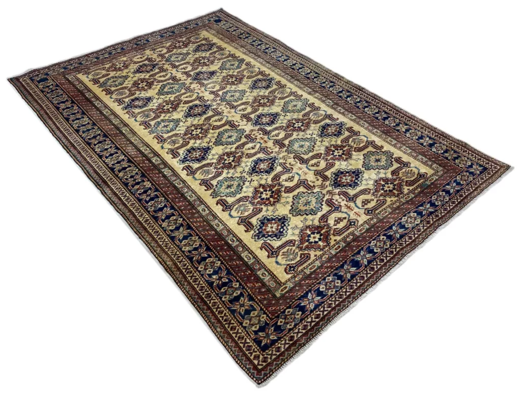 Orientteppich Kazak 218 x 143 cm Wolle handgeknüpft