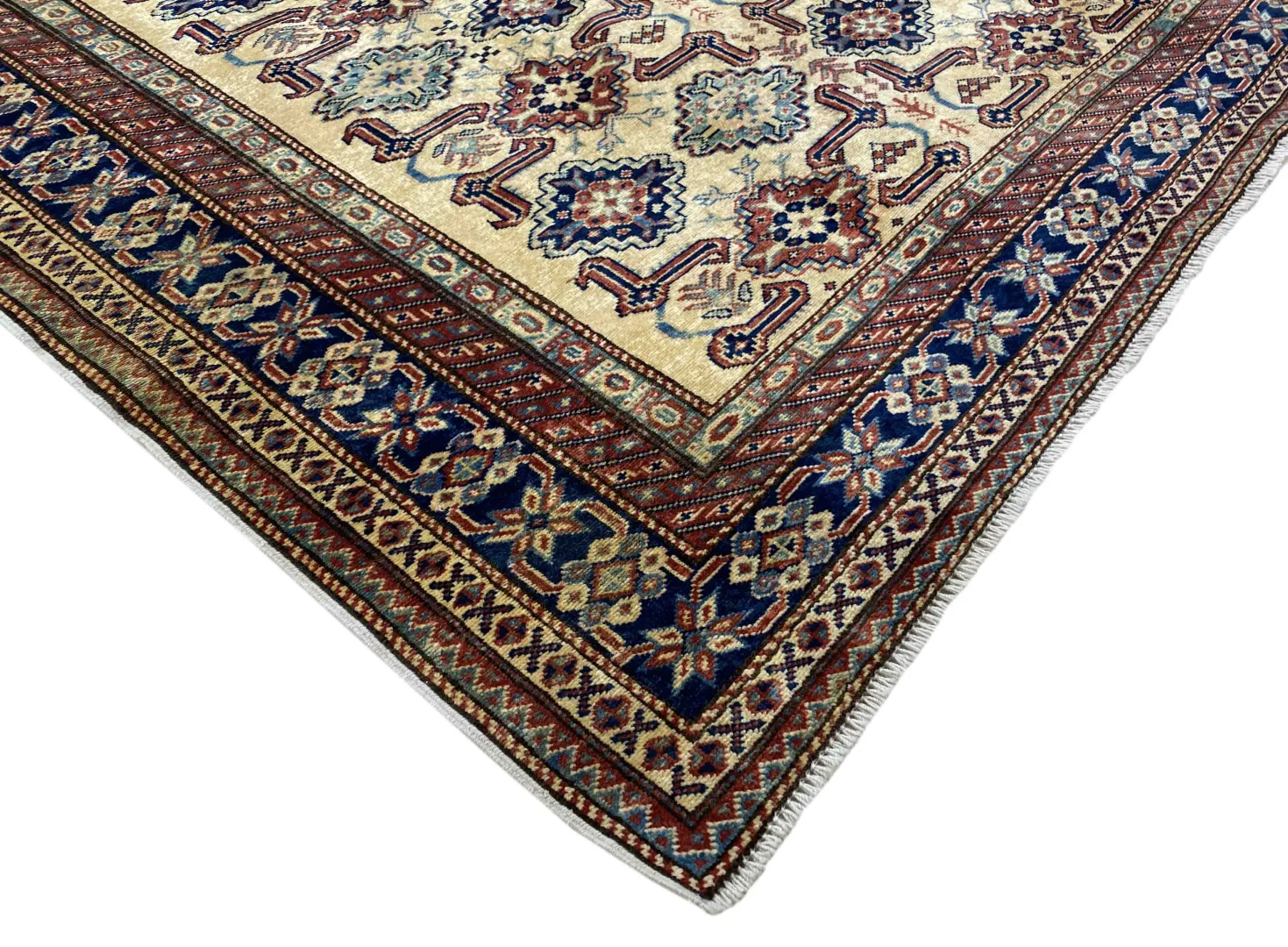 Orientteppich Kazak 218 x 143 cm Wolle handgeknüpft