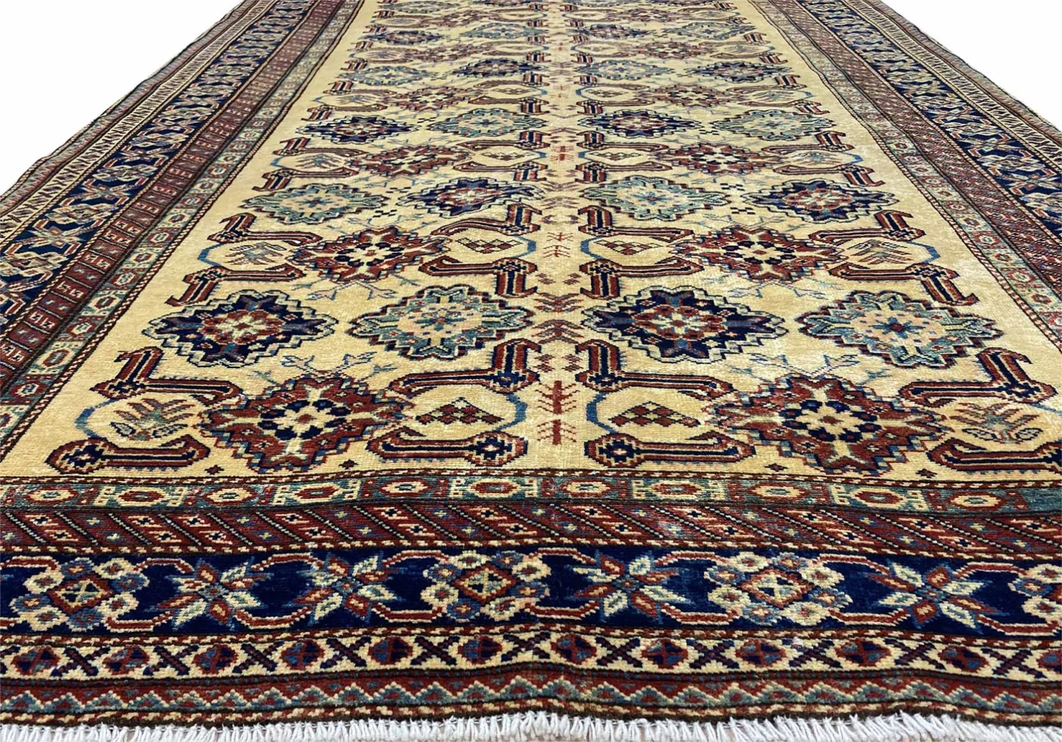 Orientteppich Kazak 218 x 143 cm Wolle handgeknüpft