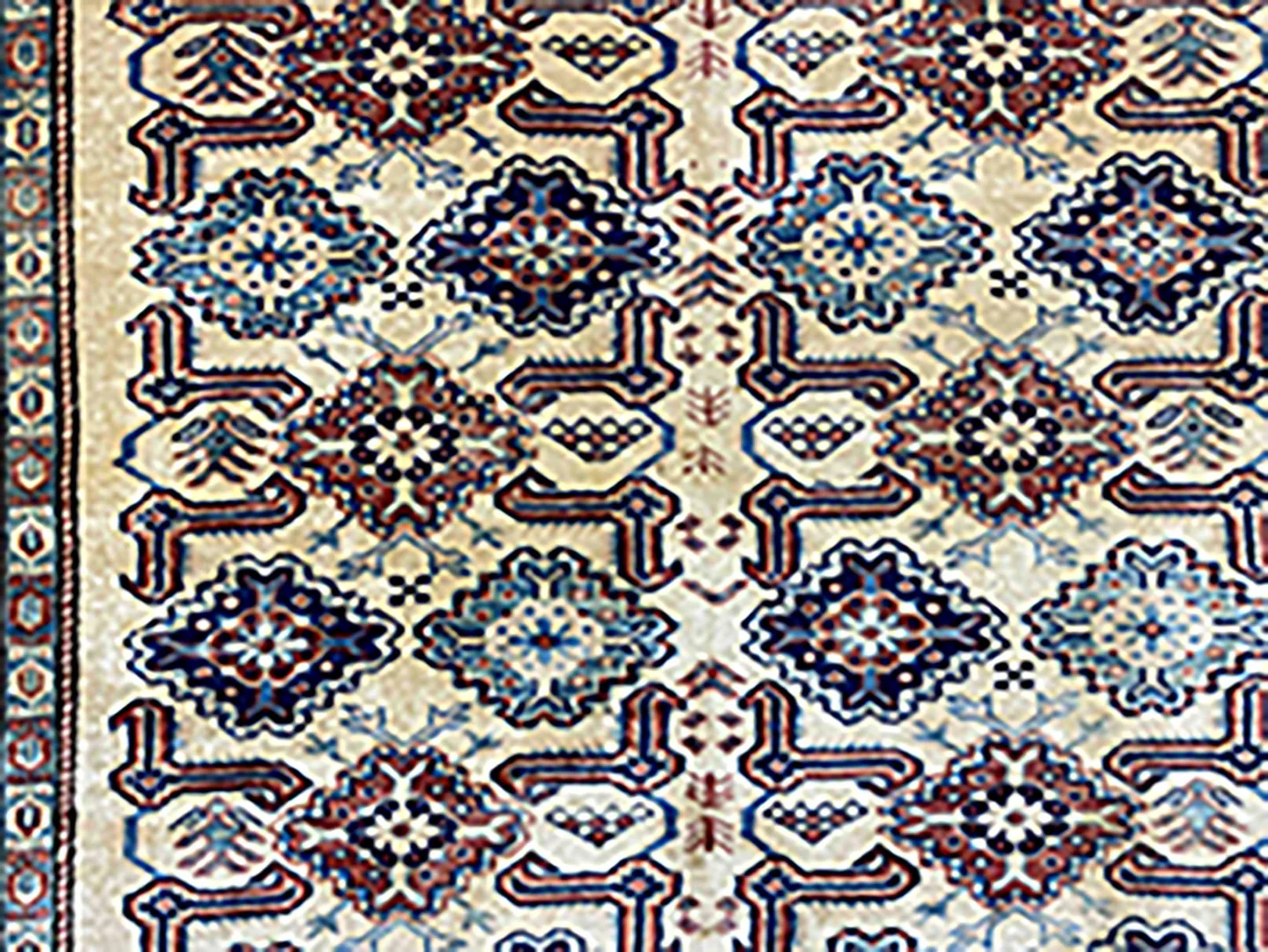 Orientteppich Kazak 218 x 143 cm Wolle handgeknüpft