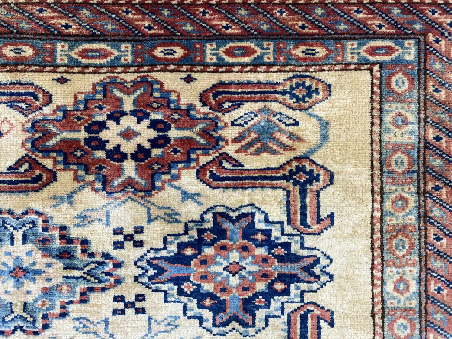 Orientteppich Kazak 218 x 143 cm Wolle handgeknüpft