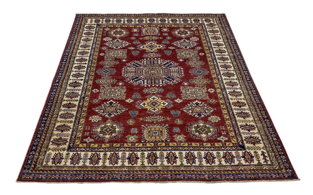 Orientteppich Kazak 233 x 186 cm Wolle handgeknüpft