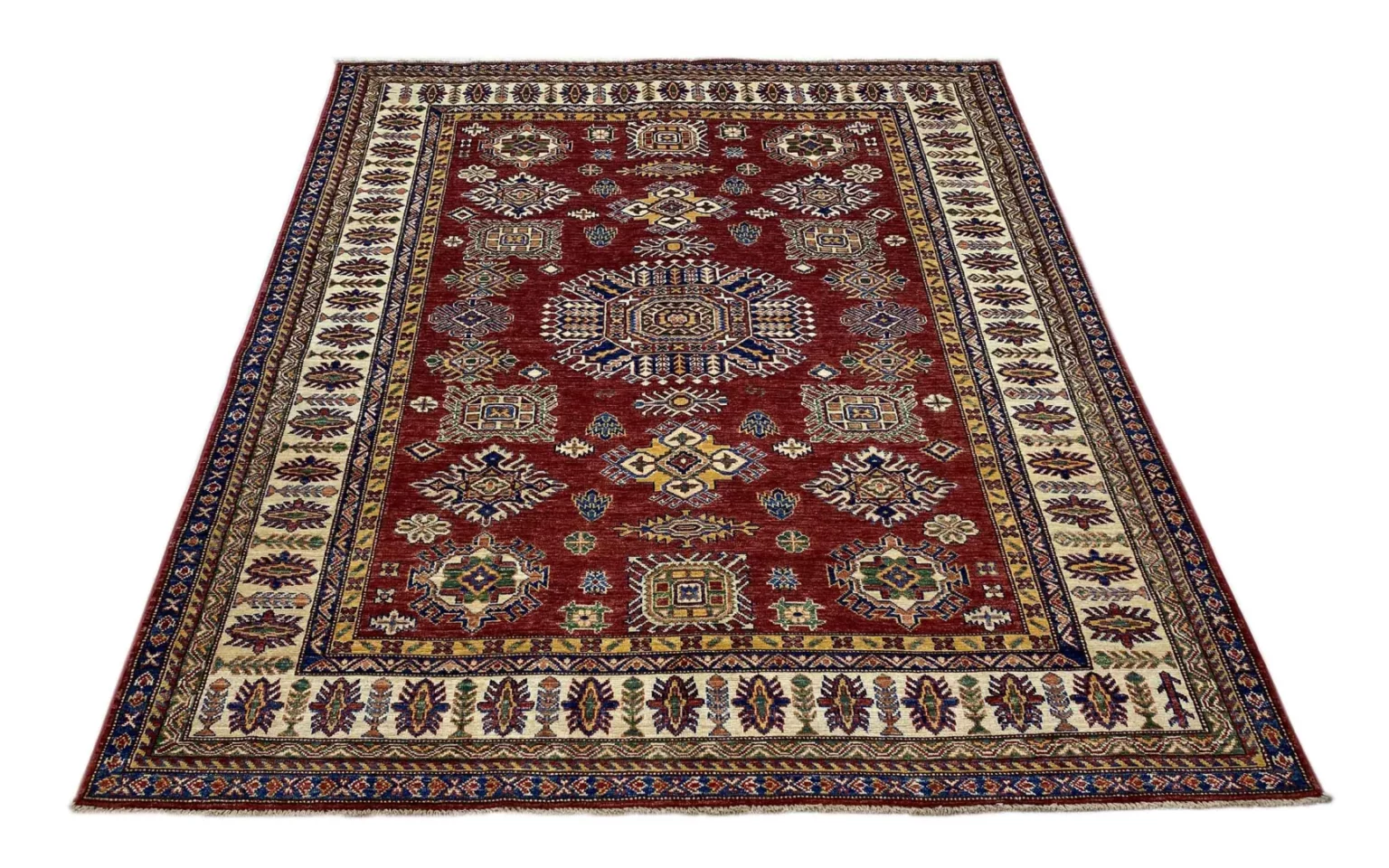 Orientteppich Kazak 233 x 186 cm Wolle handgeknüpft