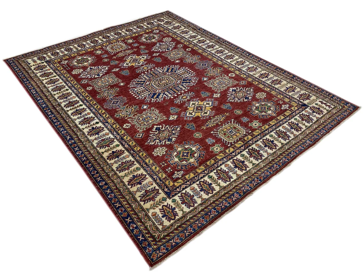 Orientteppich Kazak 233 x 186 cm Wolle handgeknüpft