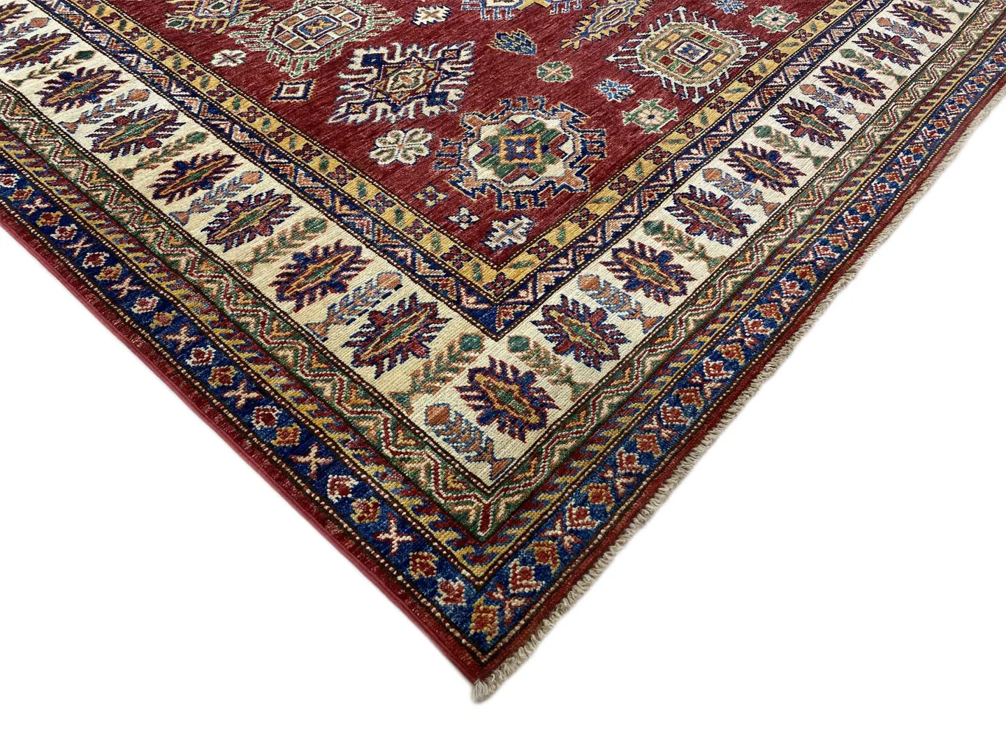 Orientteppich Kazak 233 x 186 cm Wolle handgeknüpft