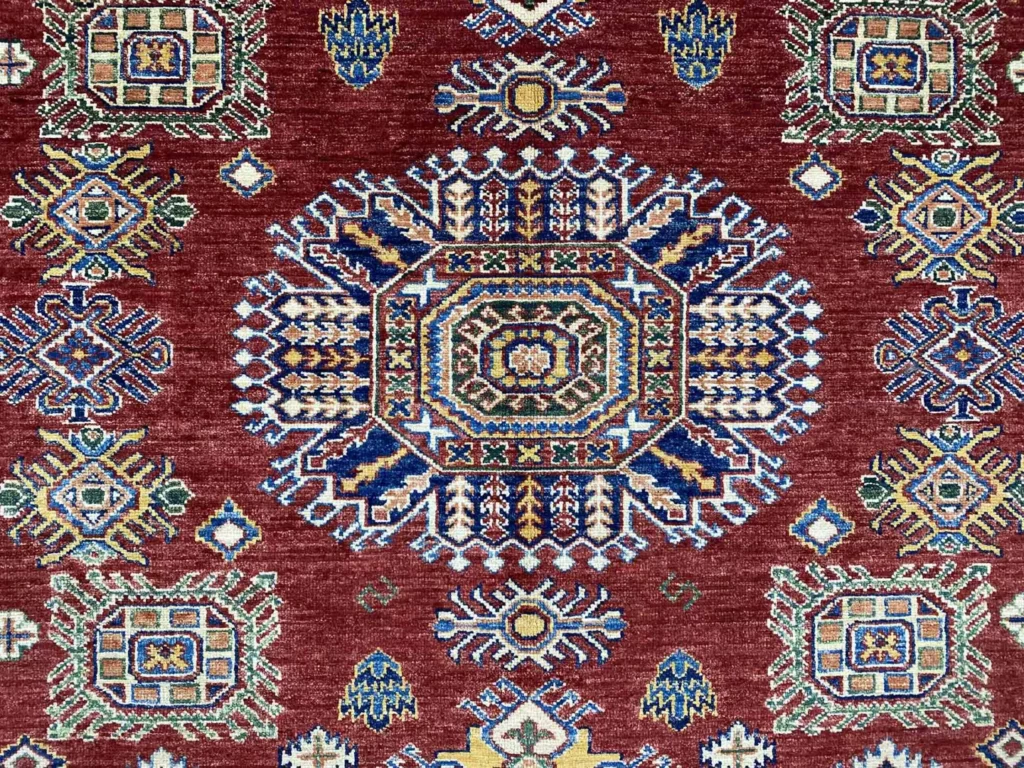 Orientteppich Kazak 233 x 186 cm Wolle handgeknüpft