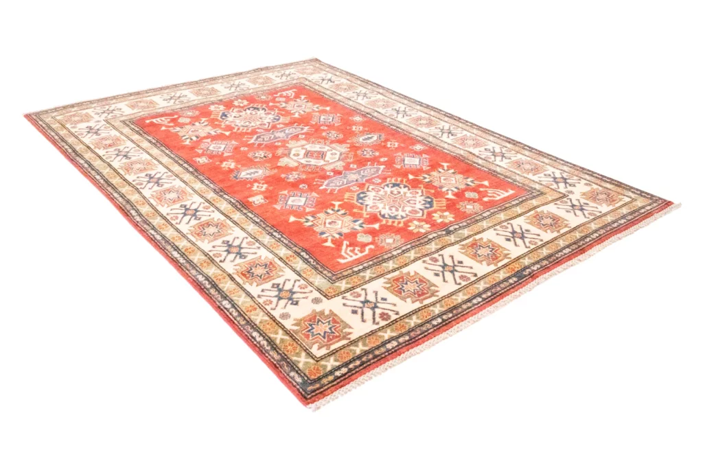 Orientteppich Kazak 253 x 188 cm Wolle handgeknüpft