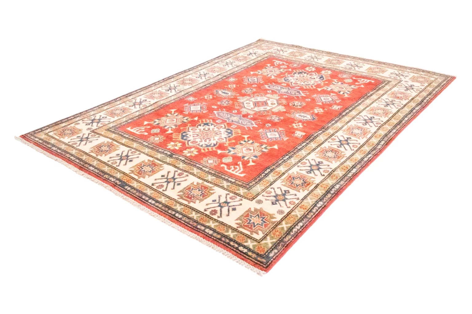 Orientteppich Kazak 253 x 188 cm Wolle handgeknüpft
