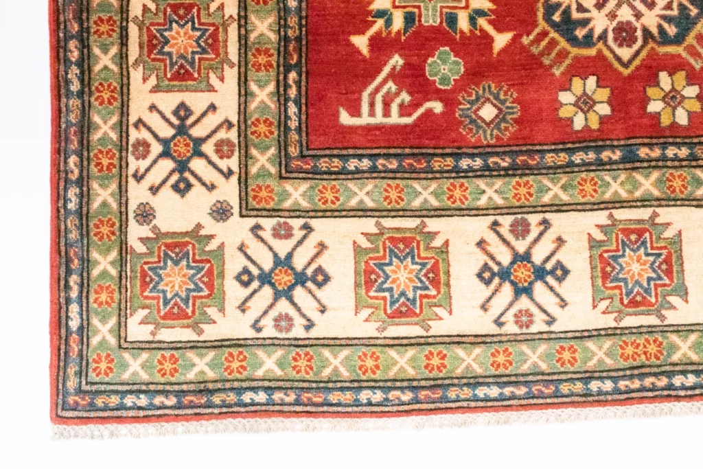 Orientteppich Kazak 253 x 188 cm Wolle handgeknüpft