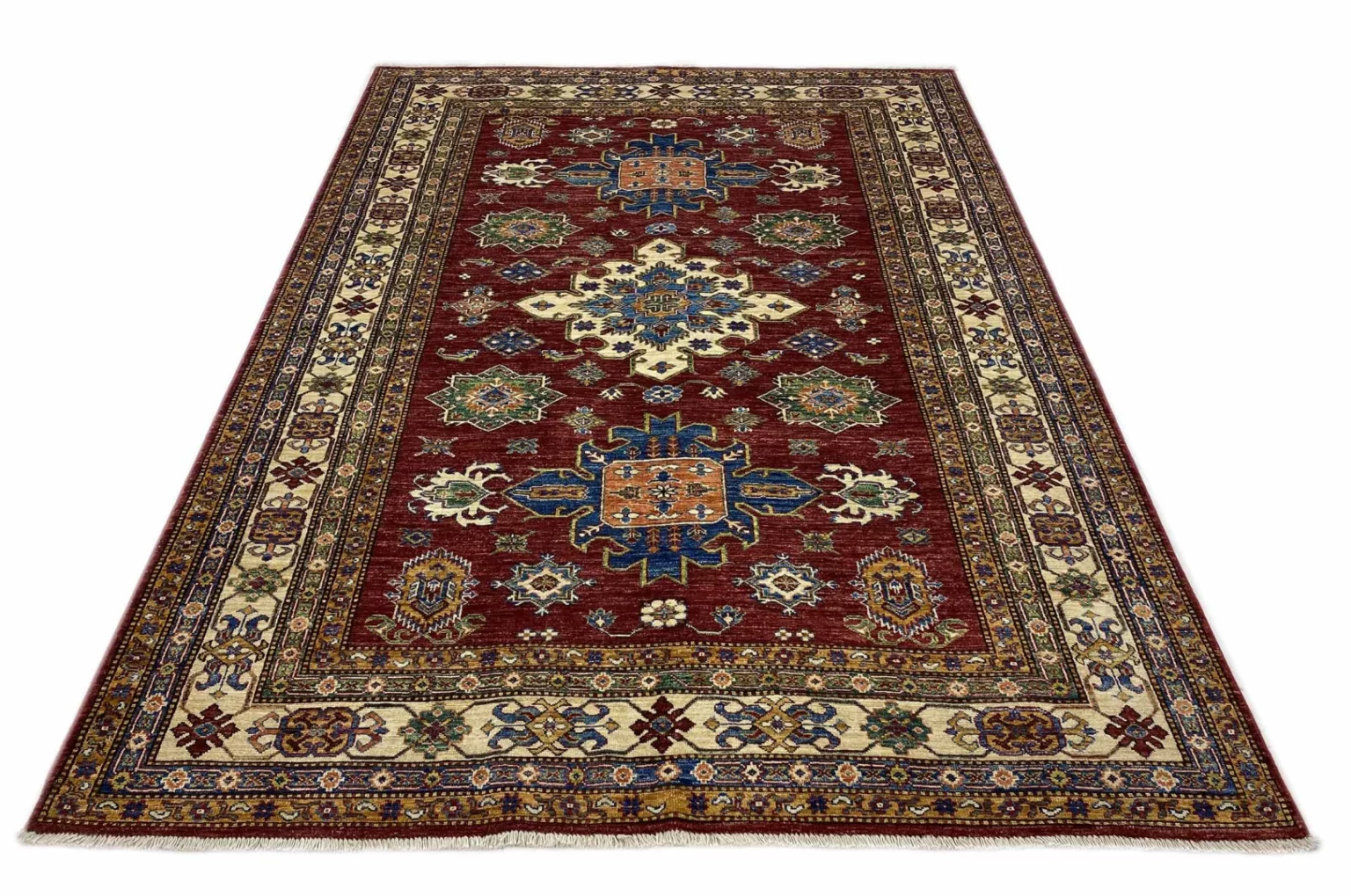 Orientteppich Kazak 267 x 185 cm Wolle handgeknüpft